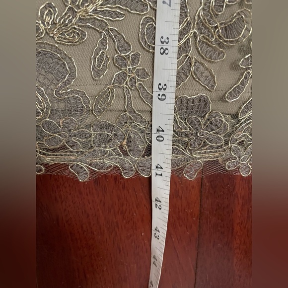 Tadashi Shoji Corded Embroidery Dress Sheath Smoke Pearl Dress Women's Sz 12 B8 - Picture 12 of 12